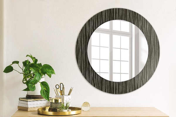 Round decorative mirror Abstract metallic