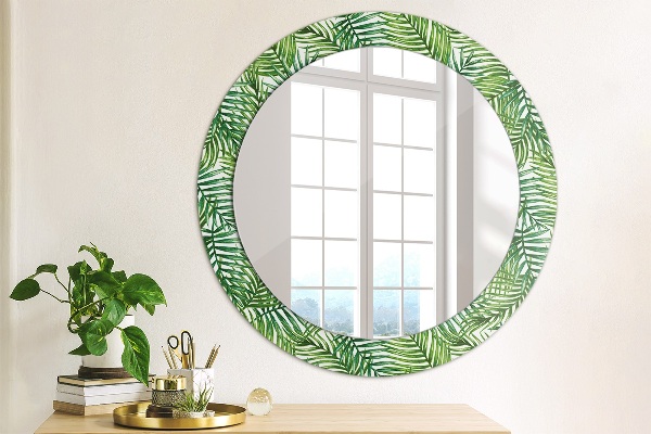 Circle decorative mirror Tropical palm