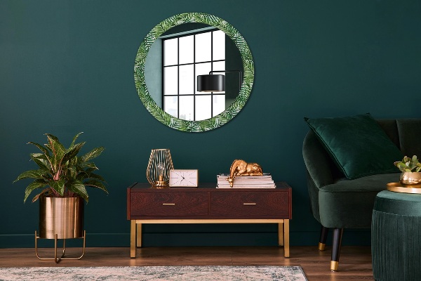 Circle decorative mirror Tropical palm