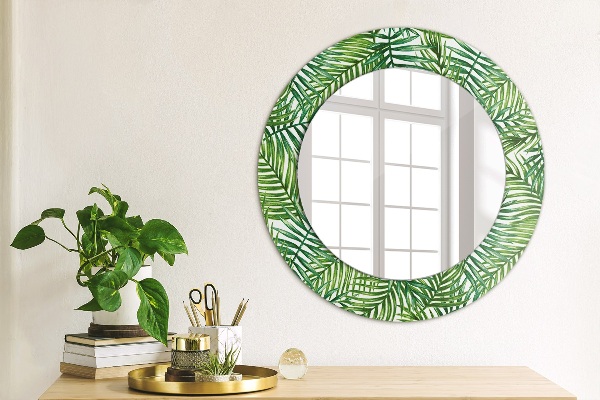 Circle decorative mirror Tropical palm