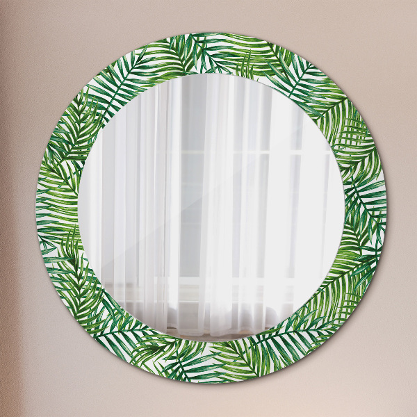Circle decorative mirror Tropical palm
