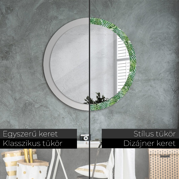 Circle decorative mirror Tropical palm