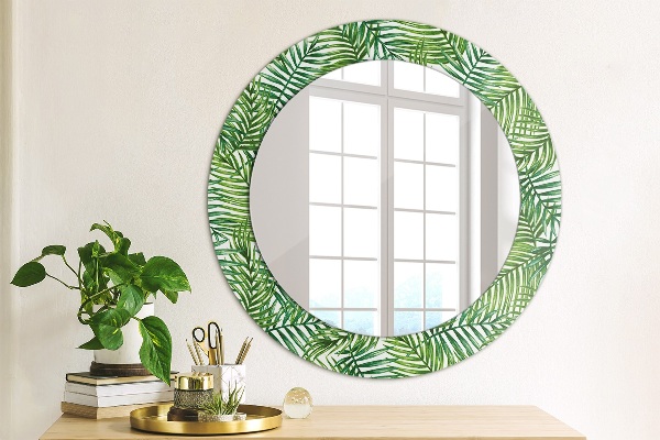 Circle decorative mirror Tropical palm