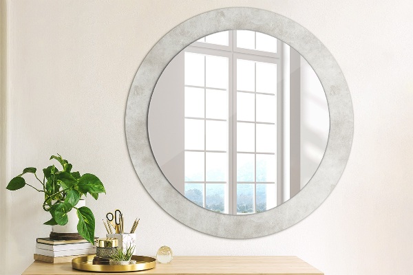 Round wall mirror design Concrete texture