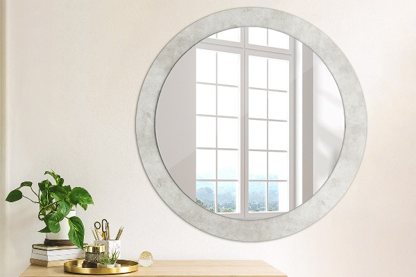 Round wall mirror design Concrete texture