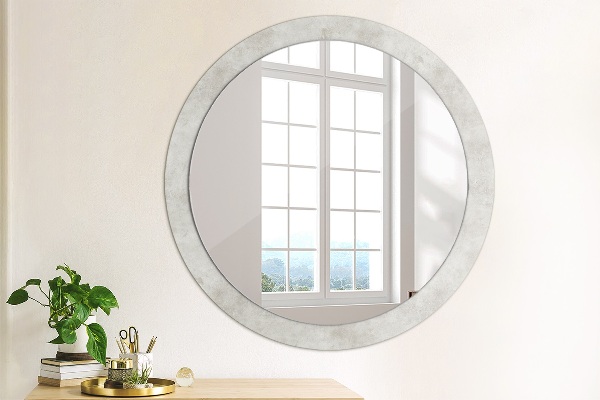 Round wall mirror design Concrete texture