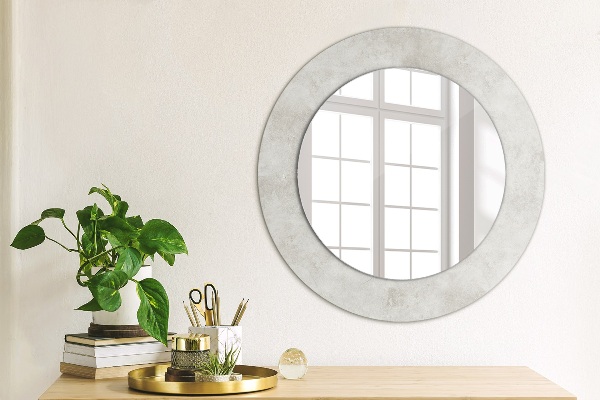 Round wall mirror design Concrete texture