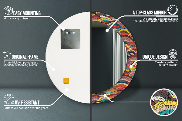 Ornate framed mirror Bohemical ornament