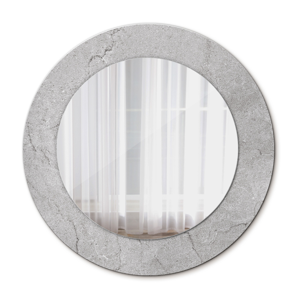Round wall mirror decor Gray cement