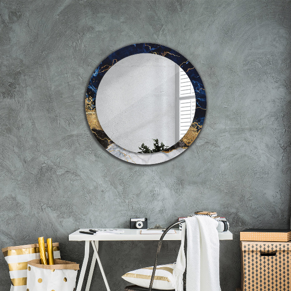 Ornate framed mirror Blue marble