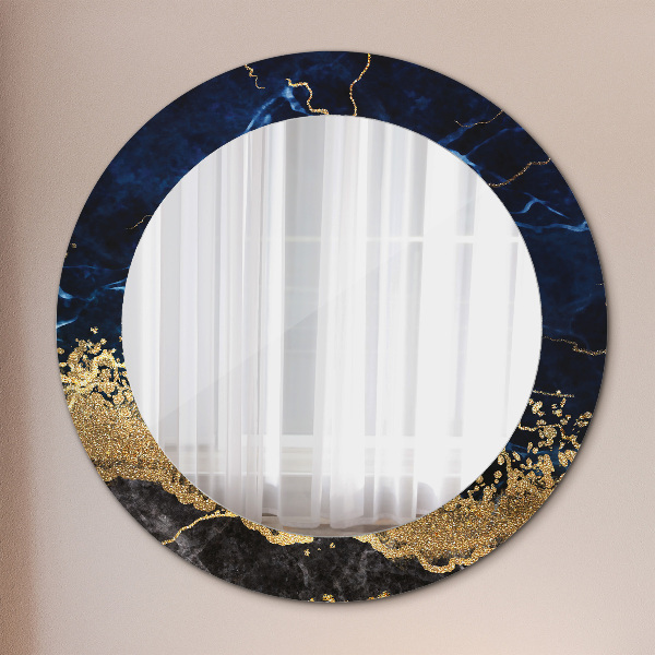 Ornate framed mirror Blue marble