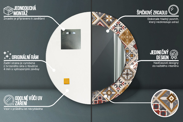 Ornate framed mirror Turkish pattern