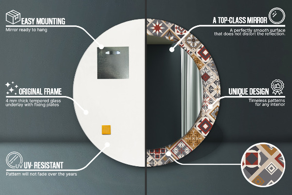 Ornate framed mirror Turkish pattern