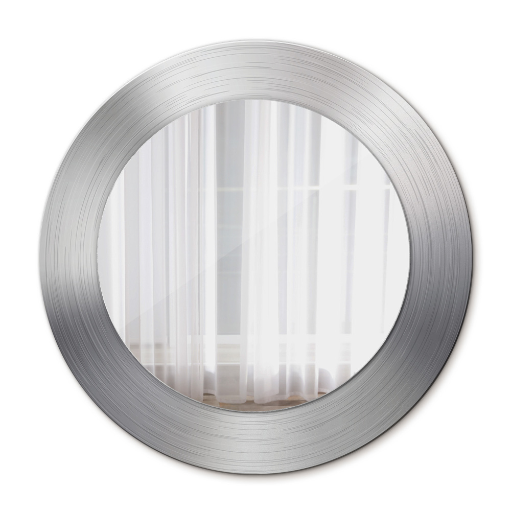 Round wall mirror design Shiny steel