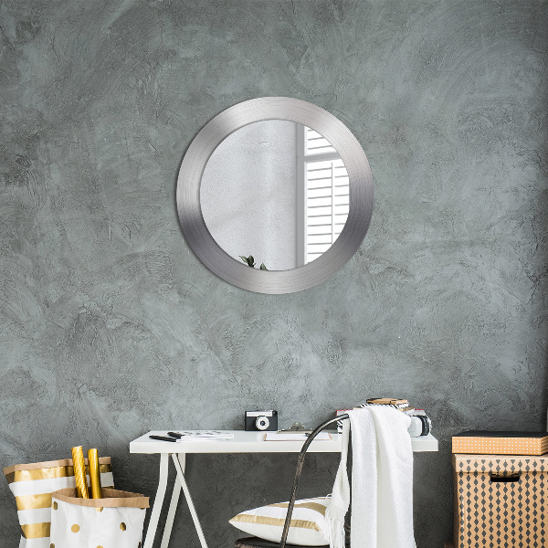 Round wall mirror design Shiny steel