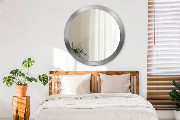 Round wall mirror design Shiny steel