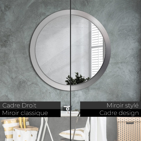 Round wall mirror design Shiny steel