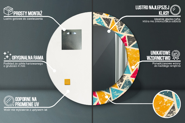 Circle decorative mirror Retro composition