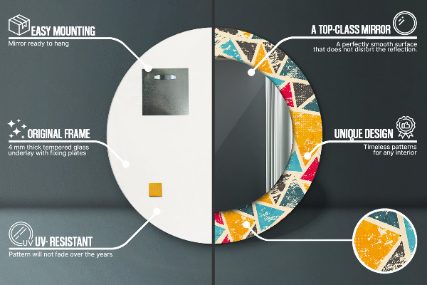 Circle decorative mirror Retro composition