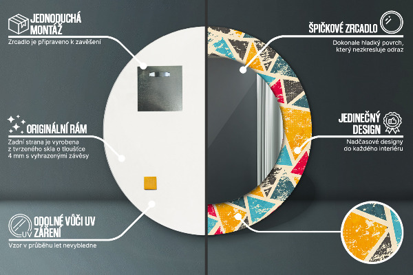 Circle decorative mirror Retro composition