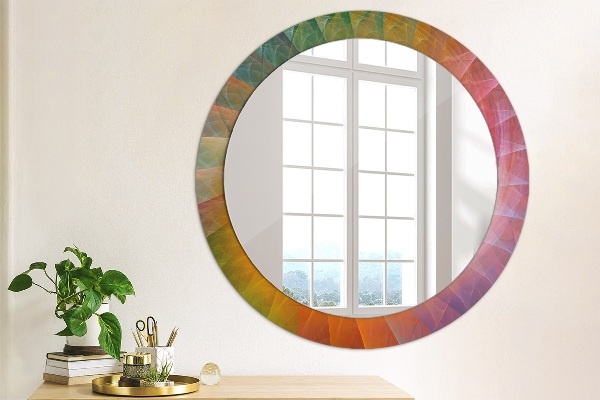 Round printed mirror Hypnotic spiral
