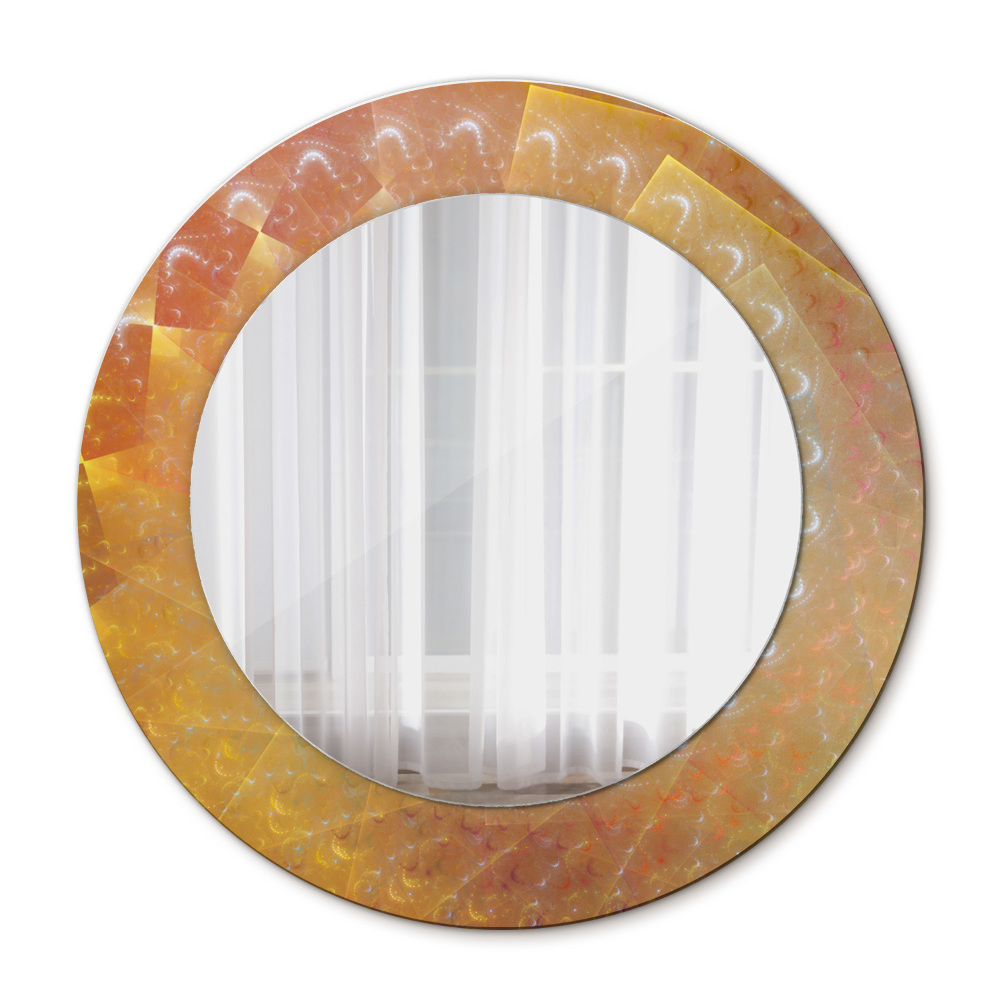 Round printed mirror Spiral abstraction