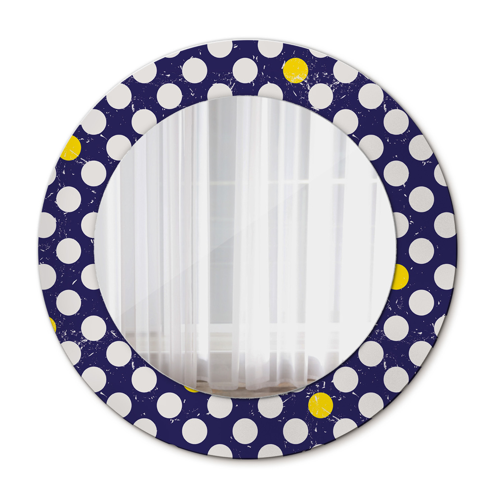 Ornate framed mirror Retro dots