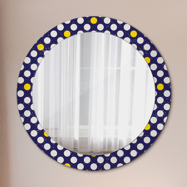 Ornate framed mirror Retro dots