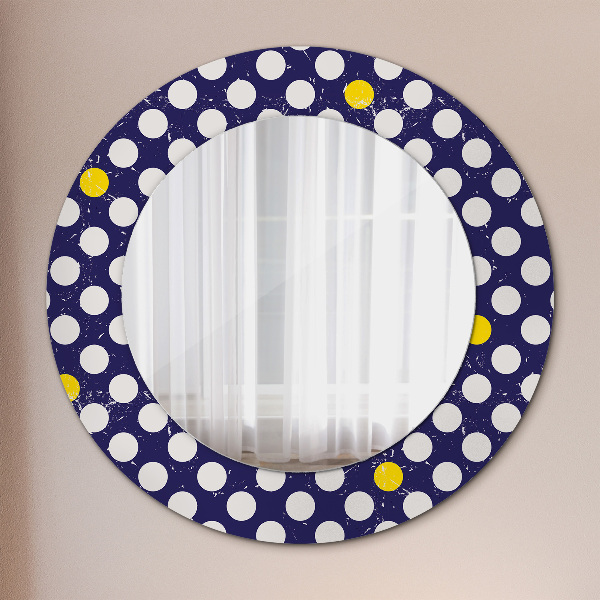 Ornate framed mirror Retro dots