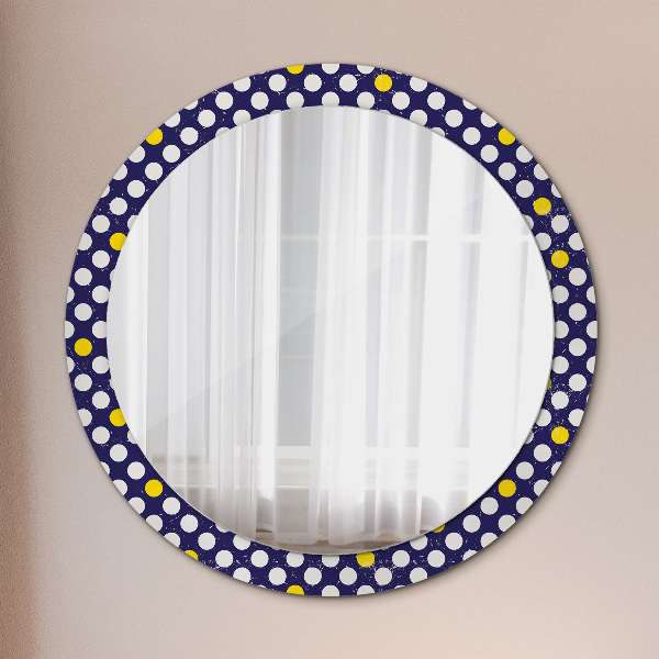 Ornate framed mirror Retro dots