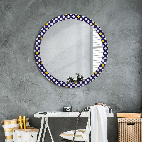 Ornate framed mirror Retro dots