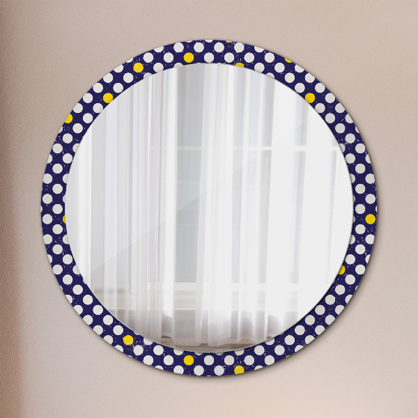 Ornate framed mirror Retro dots