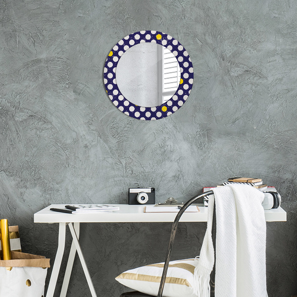 Ornate framed mirror Retro dots