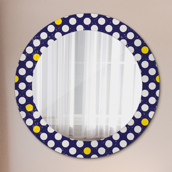Ornate framed mirror Retro dots