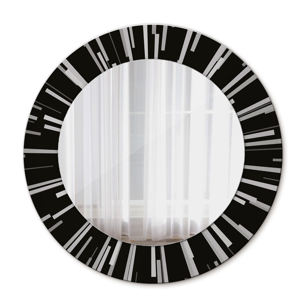 Round wall mirror design Radiant composition