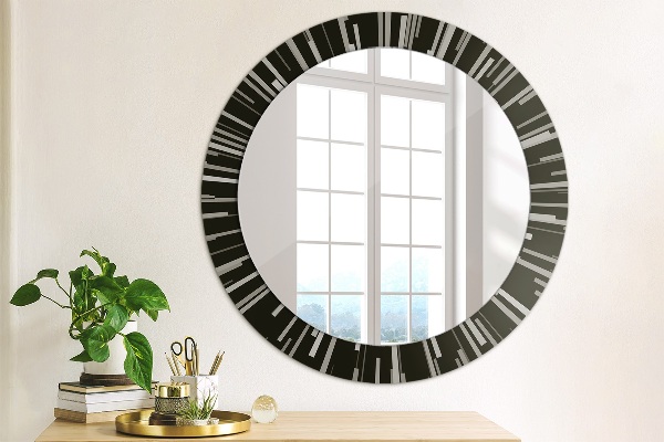 Round wall mirror design Radiant composition