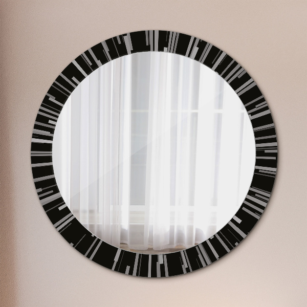 Round wall mirror design Radiant composition
