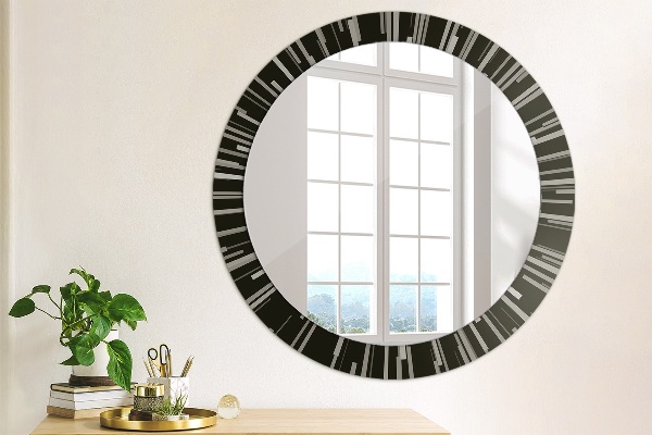 Round wall mirror design Radiant composition