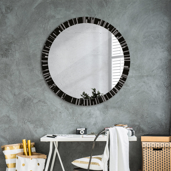 Round wall mirror design Radiant composition