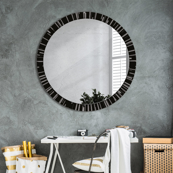 Round wall mirror design Radiant composition