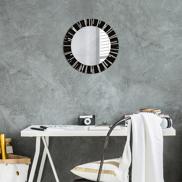 Round wall mirror design Radiant composition