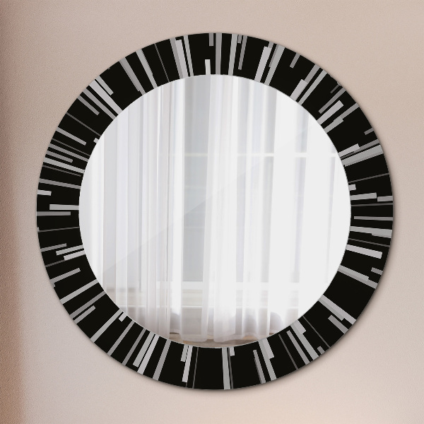 Round wall mirror design Radiant composition