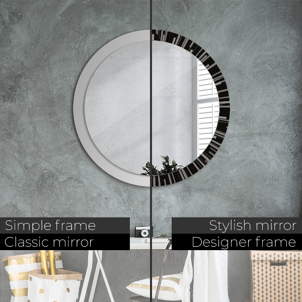 Round wall mirror design Radiant composition