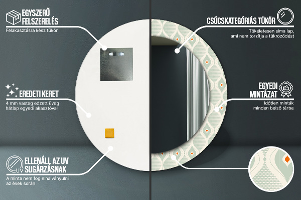 Circle decorative mirror Light vintage pattern