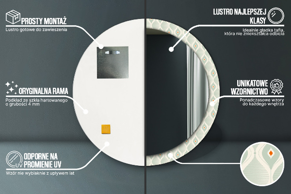 Circle decorative mirror Light vintage pattern