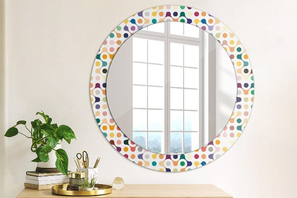 Round printed mirror Seamless multicolor
