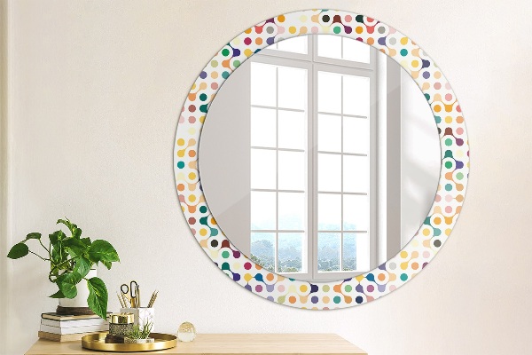 Round printed mirror Seamless multicolor