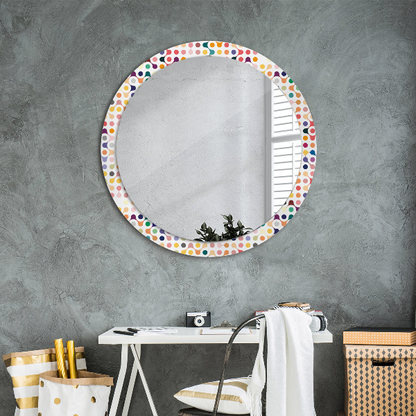 Round printed mirror Seamless multicolor