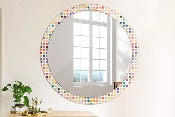 Round printed mirror Seamless multicolor