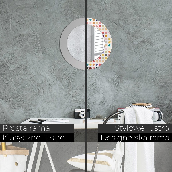 Round printed mirror Seamless multicolor